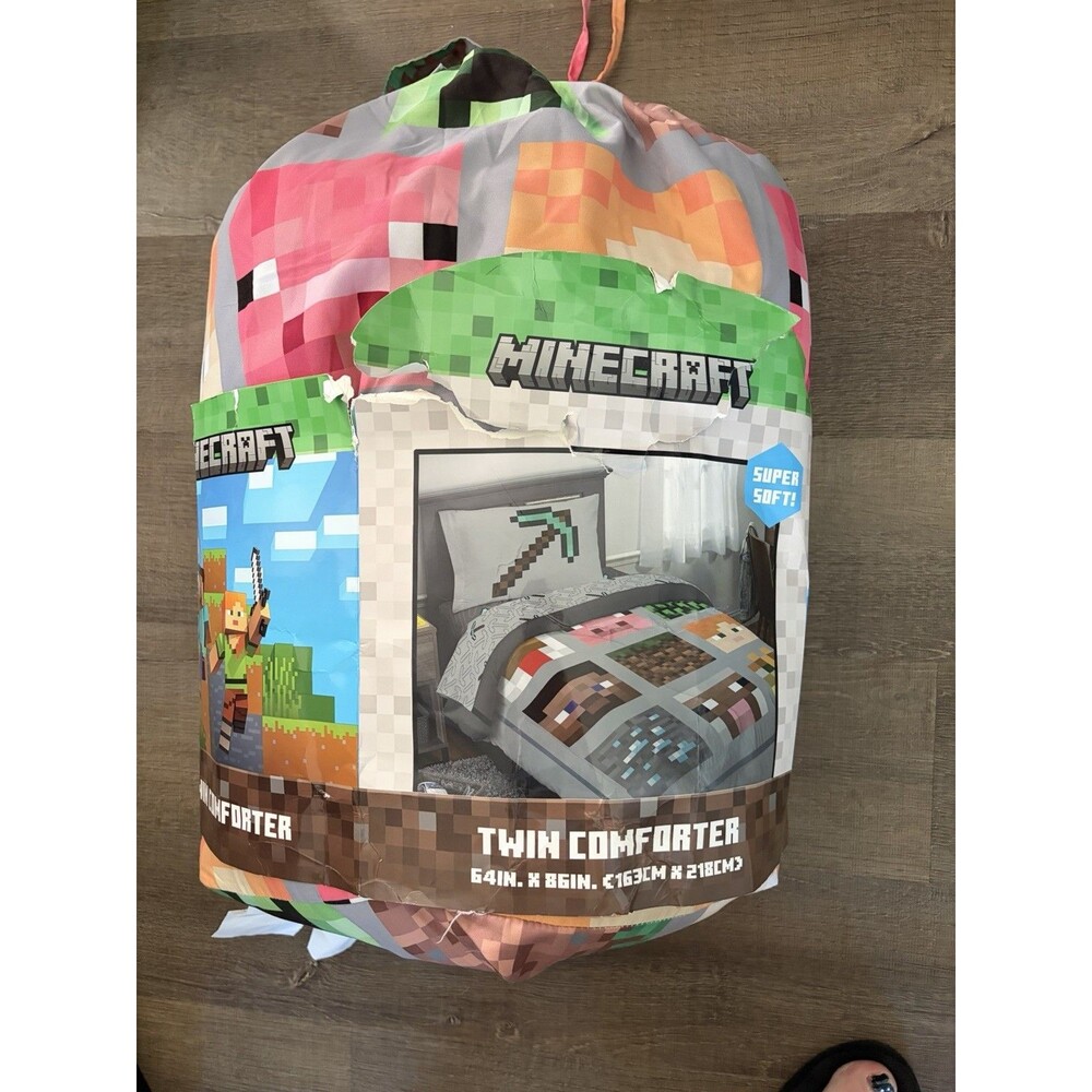 Kids Minecraft Twin Comforter NIP